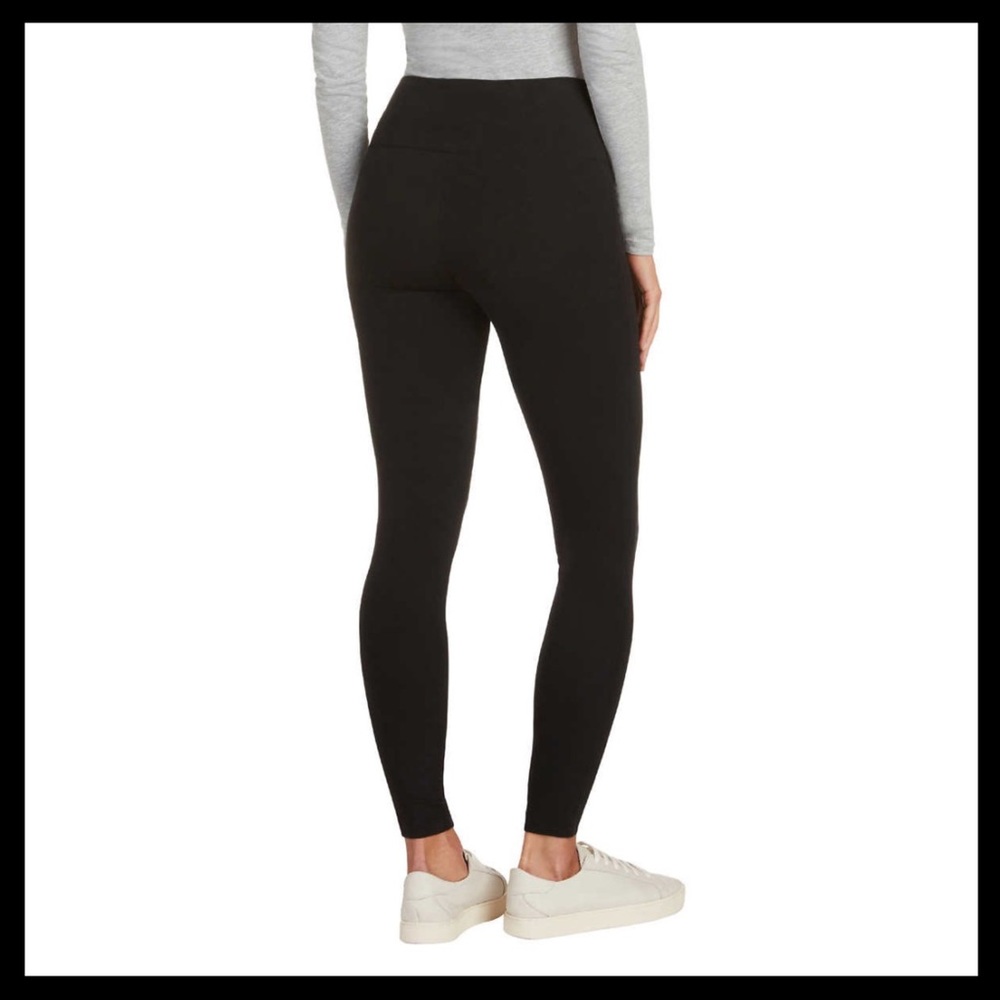 MAX & MIA Ladies Ultra Soft French Terry Legging Black - Picture 3 of 5